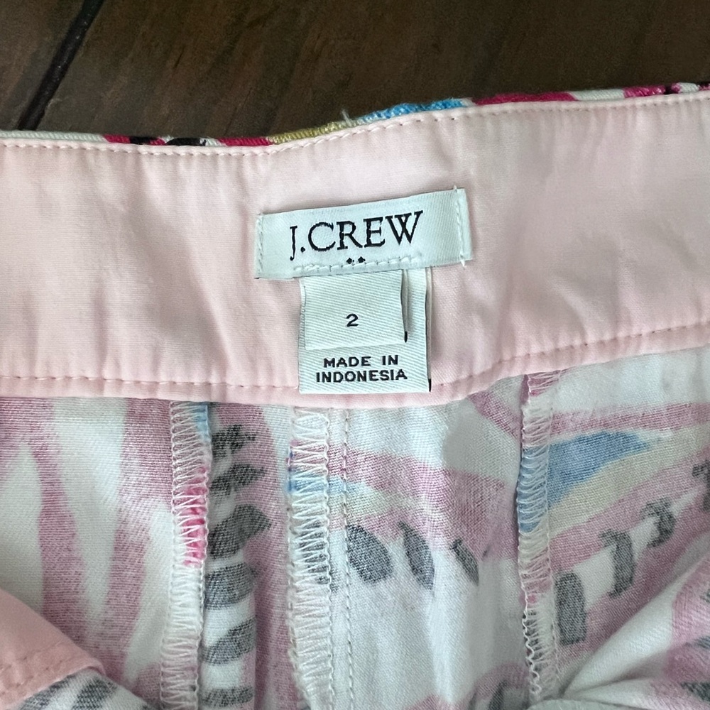 J Crew Printed Chino Leaf Shorts - Picture 3 of 4